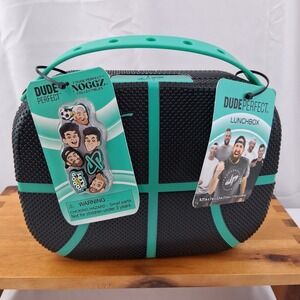Dude Perfect Lunchbox Black Teal Basketball Design With 7 Noggs Collectibles NEW